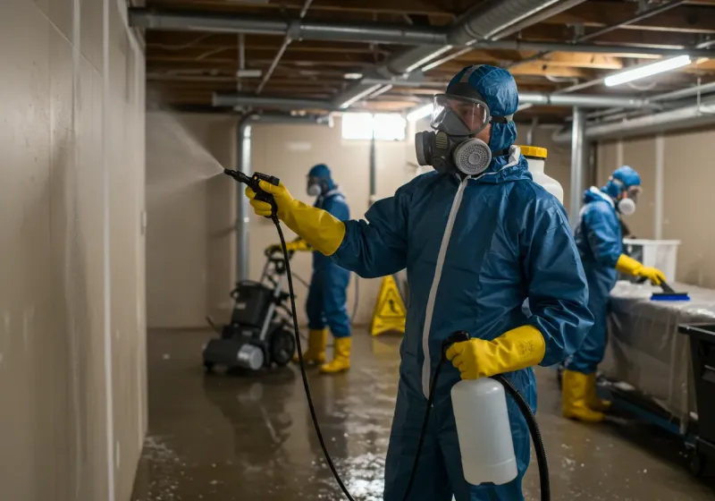 Basement Sanitization and Antimicrobial Treatment process in Dana, NC